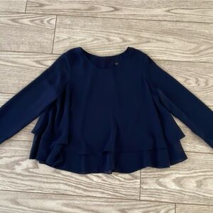 Zara  women’s navy blue chiffon blouse/ top. Size: S